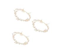 OATIPHO 3pcs Elegant Pearl Bridal Hair Vine with Fade Resistant Shine Lightweight Double Headband for Womens Weddings Parties and Everyday Hairstyles