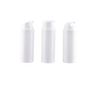 OATIPHO 3pcs Empty Plastic Lotion Bottles with Push Pump White Caps Durable Lightweight Cosmetics Storage Containers for Travel Simple Sub Bottles for Shampoo Skincare Toiletries