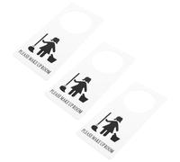 OATIPHO 3pcs Hotel Door Hanger Signs Guest Indicators Please Make Up Clean Up Door Knob Hang Tags for Hospitality Office Clear Status Display