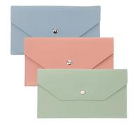 OATIPHO 3pcs Minimalist Wallet for Women Leather Money Envelope Cash Envelope Wallet Compact Budget Card Pockets for Personal Finance and Travel