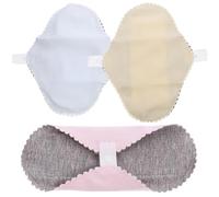 OATIPHO 3pcs Reusable Graphene Menstrual Pads for Women, Antibacterial Breathable Washable Cloth Sanitary Pads with Lace Edge, Comfortable Overnight Period Protection (16.5×22cm,