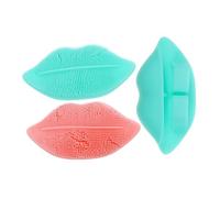 OATIPHO 3pcs Silicone Lip Scrub Brush Exfoliator Lip Brush Set Soft Bristles Cleaning for Gentle Care and Blackhead Removal Suitable for Sensitive Skin Random Color