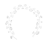 OATIPHO 3pcs Silver Bridal Hairband Imitation Pearl Rhinestone Wedding Hair Accessories Flexible Soft Chain Headpiece for Women Flower Girl Prom Party