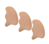 OATIPHO 3pcs Wooden Gua Sha Board Multi-Functional Body Massage Tool for Meridian Care and Facial Scraping Therapy Natural Solid Wood Material Portable Spa and Home Use