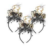 OATIPHO 3pcs Year Eve Headband Sparkly Star Sequin Hair Hoops Lightweight Durable Party Accessories for Festival Celebration and Photo Props