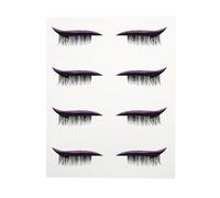 OATIPHO 4 Pairs Waterproof Eyeliner and Lashes Sticker with Purple Plastic Material, Easy to Use False Eyelash Tape for Daily Makeup and Cosplay Looks
