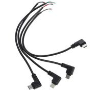 OATIPHO 4 Pieces 0.25m Short Right Angle USB Type C to 4-Pin Bare Wire Cable Male Plug, 4-Wire Open End Cord for Power and Data Transfer, Suitable for DIY and Crafting Applications