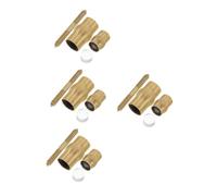 OATIPHO 4 Sets Copper Slip Walking Stick Hardware Kit Cane Joint Accessories for Elderly DIY Replacement Ferrules Suitable for Canes Indoor Outdoor Use