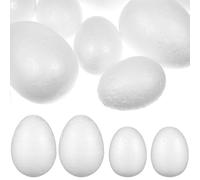 OATIPHO 40 Pcs Foam Easter Eggs, 6/8cm White Styro Foam Eggs for Painting & DIY Decor Basket Fillers Easter Basket Fillers, Kid Craft Projects & Spring Party
