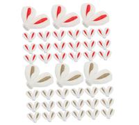 OATIPHO 40pcs Adorable Rabbit Ear DIY Hairpin Charms Aesthetic Bunny Ear Decorations for Creative Hair Clip Making Versatile Accessories for Easter Themed Styles
