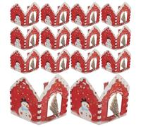 OATIPHO 40pcs Rotating Christmas Cards with Holiday House Design Colorful Blank Xmas Greeting Cards for Festive Party Season Multipurpose Holiday Wishes and DIY Messages