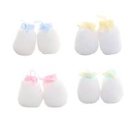 OATIPHO 4pairs Scratch Face Winter Warm Mittens Gloves for Newborn Boy Girl Protecting from Scratching for Little Hands Random