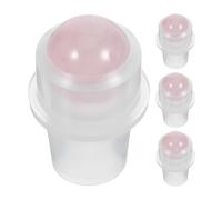 OATIPHO 4pcs 16mm Rose Quartz Roller Ball Inserts for 10ml Essential Oil Bottles Replacement Crystal Stones Roller Balls for Aromatherapy Diffusers and Oil