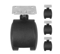 OATIPHO 4pcs 2-Inch Swivel Plate Caster Wheels for Furniture, Office Chairs, and Trolleys - Plastic Replacement Universal Rolling Casters for Home and Office Use