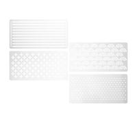 OATIPHO 4pcs Acrylic Quilting Template Set with Rectangle and Circle Stencils for Embroidery Sashiko Patterns, DIY Hand Stitch Drawing Tools for Sewing and Craft Projects, 8x4 Inches