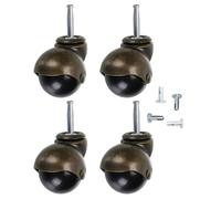OATIPHO 4pcs Antique Gold Furniture Caster Ball Caster with Rod Wheel Set of 4 Office Chair Wheels Furniture Wheels Office Furniture Casters Universal to Rotate Steel Heavy