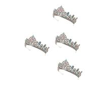 OATIPHO 4pcs Bridal Tiara Alloy Crown with Rhinestones Elegant Princess Headband for Weddings Beauty Pageants and Parties Womens Costume Hair Accessory