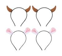 OATIPHO 4pcs Christmas Hair Bands Deer Antler Headband Horn Headband Elk Hairband Reindeer Ears