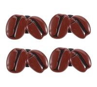 OATIPHO 4pcs Coffee Bean Brooch Japanese Style Cute Metal Lapel Pins for Clothing Hats Bags Playful Kawaii Design Versatile Accessories for Casual and Elegant Outfits