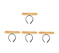 OATIPHO 4pcs Creative Realistic Baguette Bread Headband Lightweight Costume Headpiece for Women and Party Cosplay Live Streaming Photo Props Accessory