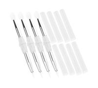 OATIPHO 4pcs Double Ended Silicone Lip Brush with Glitter Multifunctional Makeup Applicators for Lips Eyes Soft Silicone for Comfortable Application Travel Friendly with Protective Lids