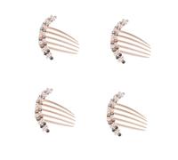 OATIPHO 4pcs Elegant Pearl Hair Comb Rhinestone Side Comb Traditional Chinese Style Hairpin Wedding Floral Hair Piece Decoration for Bridal Asian
