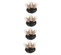 OATIPHO 4pcs Hair Bun Cover Net with Butterfly Decor Reusable Mesh Hair Accessory for Women for Formal and Casual Occasions Stylish Hairnet for Elegant Updos and Buns