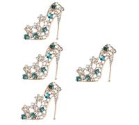 OATIPHO 4pcs High Heel Brooch Pin for Women Bling Rhinestone Jewelry Accessory Cute and Stylish Design for Weddings Parties and Everyday Wear Durable Craftsmanship