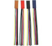 OATIPHO 4Pcs Leather Ribbon Bookmarks Set, Decorative Page Markers for Books, Reusable Ribbon Tabs in Black, Red, Blue, and Brown for Reading and Bible Page Marking