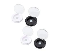 OATIPHO 4Pcs Magnetic Empty Eyeshadow Box White Black Subpackaging Containers for Eyeshadow Blush Powder and Foundation Durable Makeup Organizer for Clean and Tidy Storage