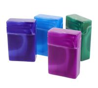 OATIPHO 4Pcs Marbled Portable Cigarette Case Stylish Plastic Cigar Container High Strength Compression Resistant for Cigarettes Easy to Carry Store for Men and Women