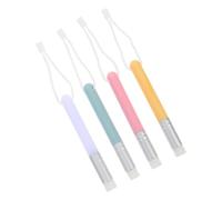 OATIPHO 4pcs Mini Ink Blending Brushes Set for Card Making, Portable Crafting Paint Brushes Flat Heads in Pink, Yellow, White, and Green for Template Marking and Miniature Art