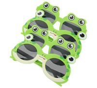 OATIPHO 4pcs Party Sunglasses: Frog Eyeglasses Tropical Fancy Dress Props Summer Luau Party Sunglasses Novelty Plastic Glasses For Kids Adults Birthday Photo Booth