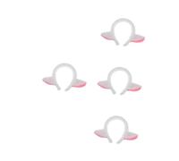 OATIPHO 4pcs Plush Lamb Ears Headband Cute Sheep Dress Up Accessory Lightweight Animal Hairband for Cosplay Party Birthdays Farm Costume