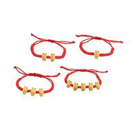 OATIPHO 4Pcs Rabbit Charm Bracelet Chinese Zodiac Woven Protection Wrist Accessories for Women for Year Celebrations and Fortune
