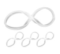 OATIPHO 4pcs Silicone Pressure Cooker Gasket Seal Replacement with Premium Durability and Wide Compatibility for Pressure Cooker and Pot Lid, White Sealing Rings in Self-Adhesive Bags