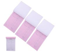 OATIPHO 4pcs Small Business Carbonless Invoice Book with 2-Part Duplicate Forms, Paper Material, One-Page Multiple Column Design for Boutiques and Business Environments, Purchase Order