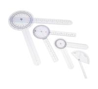 OATIPHO 4Pcs Small Plastic Goniometer Set with Finger Measuring Ruler, Multi-Angle Rotatable Orthopedic Angle Measurement Tool for Precise Joint and Spine Assessment