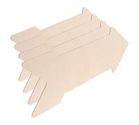 OATIPHO 4pcs Unfinished Wood Arrow Cutouts Unfinished Arrow Wood Slices Rustic Beige Blank Surface Versatile DIY Creative Craft Wooden Signs