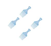 OATIPHO 4pcs Wide Tooth Hair Comb for Men Blue Plastic Beard Pick Detangler Styling Tool for Thick Curly Hair Slicked Back Hairdressing Comb for Home and Salon Use
