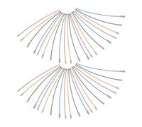 OATIPHO 50 Pcs Steel Wire Key Rings Wire Keychain Cables Assorted Color Versatile Resistant to Wear Keychain Rings for DIY Accessories and Crafts