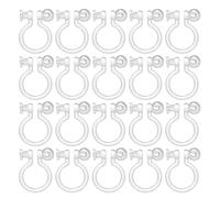 OATIPHO 50pcs Invisible No Piercing Clip Earring Converters u Type Plastic Earring Findings for Non Pierced Jewelry Making