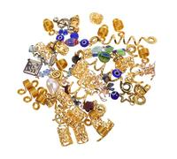 OATIPHO 50pcs Metal Spiral Leaf Hair Clip Cat's Eye Clip Accessories for Women Pirate Pin