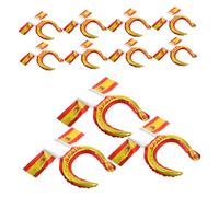 OATIPHO 50pcs Patriotic Spanish Flag Balloon Hair Hoops Inflatable Foil Headbands for National Day Party Decorations Comfortable Lightweight Handsfree Celebration Accessories