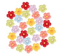 OATIPHO 50pcs Resin Tiny Five-Petal Flower Charms for DIY Phone Case Decor, Hairband and Hairpin Accessories, Small Floral Flatbacks for Jewelry Making and Miniature Craft Random Style