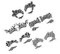 OATIPHO 5Pairs Lace Eye Liner Stickers Temporary Eye for Cosplay and Festivals Easy Application Face Decals for Dramatic Makeup Looks