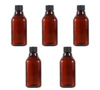 OATIPHO 5pcs 200Ml Refillable Plastic Travel Bottles with Screw Caps and Inner Stoppers, Square Neck Pet Toiletry Containers for Lotion, Shampoo, and Cosmetic Liquid Storage