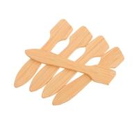 OATIPHO 5pcs Flat Bamboo Facial Mask Applicator Spoon Set Mini Makeup Spatulas for Face Mask Application and Mixing Beauty Skincare Tools for Home Spa Use