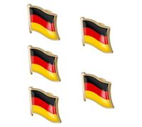OATIPHO 5pcs German Flag Brooch Delicate Metal Lapel Pin Waving Germany Flag Design for Men Women and Collectors Sturdy Material Souvenir for Travelers and Students