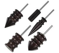 OATIPHO 5Pcs Leather Edge Burnisher Bits Set for Rotary Tool, Handicraft Leather Burnishing Sticks with Polished Tips, Wooden Craft Burnishing Tool for Leatherworking and Handwork